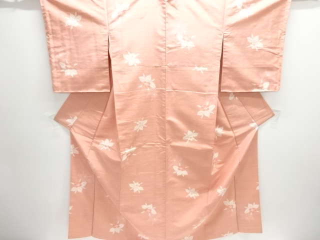 JAPANESE KIMONO / ANTIQUE KIMONO / SILK / HAND WOVEN TSUMUGI / ORCHID